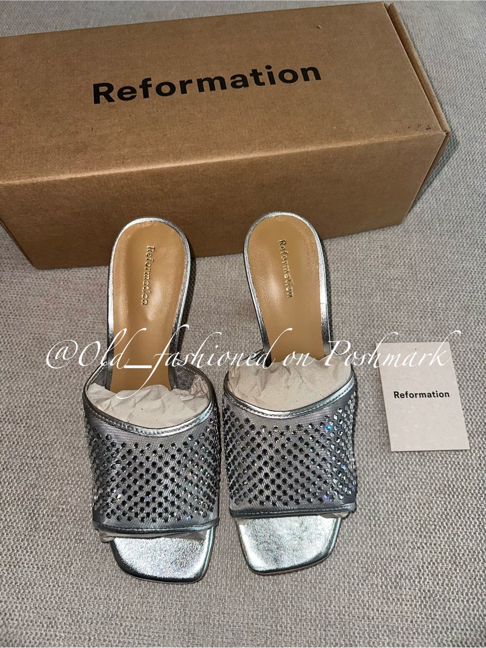 REFORMATION Mirage Rhinestone Heeled Sandals - Picture 5 of 13